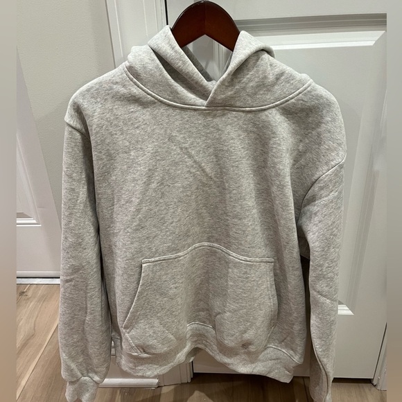 NWOT Parke Loves You Hoodie Pullover Sweatshirt Gray Grey - Picture 4 of 4